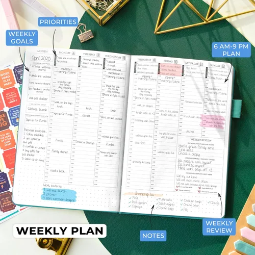 Miniatura 3 de Legend Planner - Edición de organizador por hora - Organizador semanal y diario de lujo con espacio para las horas. Agenda de administración