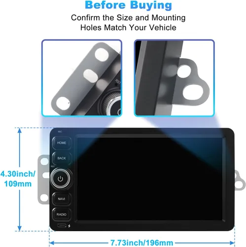 Miniatura 6 de Estéreo de coche 2+64G Android 14 doble DIN para Chevrolet Silverado Impala Tahoe GMC Sierra Yukon Hummer H2 con 7 pulgadas IPS pantalla táctil