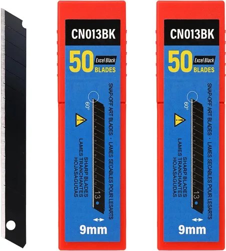 Miniatura 11 de FOSHIO Hojas de Repuesto para Cuchillo de Arte Universal de 30 Grados con Corte de Snap-off, Material de Acero al Carbono de Alta Dureza, Hojas