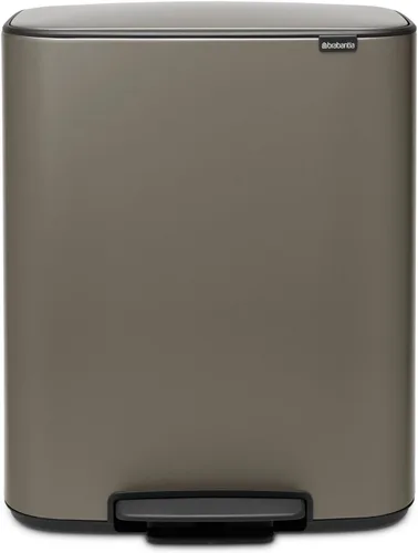 Miniatura 19 de Brabantia Bo Bote de Basura con Pedal Step-On - Cubo Interior de 16 Galones (Gris Concreto Mineral) Bote de Basura para Desechos/Reciclaje, Mineral