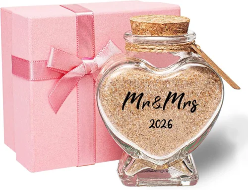 Miniatura 2 de Mr&Mrs - Tarro de recuerdo de arena 2026, despedida de soltera, boda, compromiso, luna de miel, regalo de viaje para parejas, recién casados