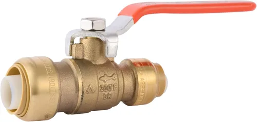 Miniatura 7 de SharkBite Max 3/4 x 1/2 en PTC, válvula de bola reductora, conexión de fontanería de cierre de agua de latón de empuje para conectar, UR22973
