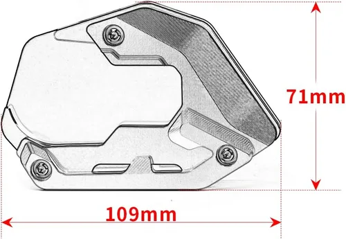 Miniatura 5 de Modeer Para BMW R1250GS Rallye HP 2018-2023 (Suspensión baja) Placa de extensión de soporte CNC para motocicleta, soporte lateral, accesorios