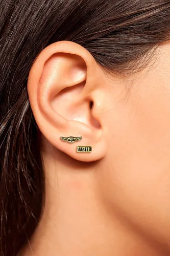 Miniatura 2 de Disney Star Wars - Juego de aretes de tuerca chapados en plata y flash, licencia
