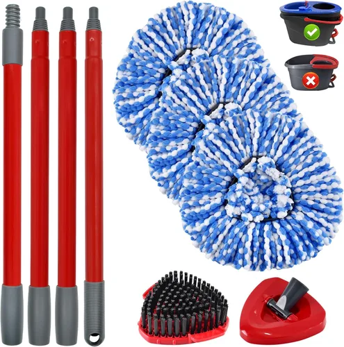 Miniatura 10 de Mango de fregona de repuesto para cabezal de fregona y cepillo de base de fregona de repuesto para O Cedar EasyWring, sistema de 1 tanque que 3
