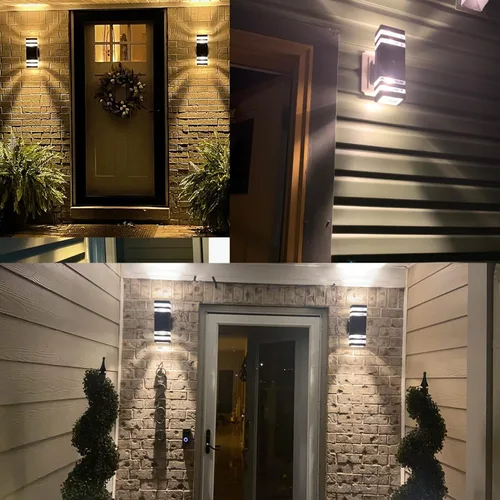 Miniatura 4 de Luminaria para exteriores, moderna lámpara de pared para exteriores, aplique de pared exterior negro, luces impermeables para porche exterior