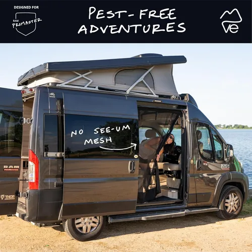 Miniatura 3 de VanEssential Cierre Magnético con Malla para Puerta Corredera Diseñado para Ram Promaster Van