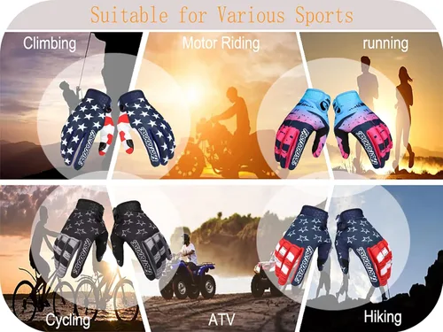 Miniatura 5 de Guantes de motocicleta transpirables y ligeros todoterreno para hombres y mujeres, ATV, BMX, MTB Racing