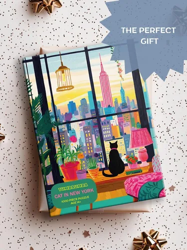 Miniatura 3 de Rompecabezas para adultos de 1000 piezas, gato en Nueva York, colorido rompecabezas desafiante para mujeres y amantes de los gatos, acabado mate