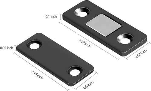 Miniatura 2 de Mousike Imanes magnéticos para puertas ultrafinas, de acero inoxidable, para cierre de puerta corrediza, armario de cocina, armario, armario