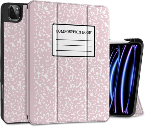 Miniatura 13 de MEEgoodo para iPad Pro M2 12.9 Funda 6ª/5ª/4ª/3ª Generación 2022 2021 2020 2018 con Soporte para Lápiz, Funda para Tablet con Parte Trasera de TPU