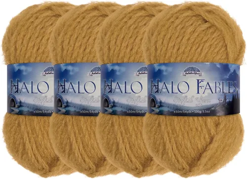 Miniatura 12 de JubileeYarn Halo Fables Yarn - 100g/Skein Bulky Polyester - North Wind Sun - 2 Skeins
