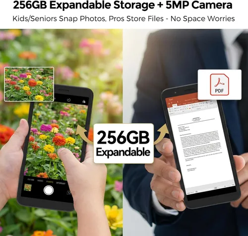 Miniatura 4 de MIRO Teléfono celular 4G - Nuevo teléfono inteligente Android 14 Go Edition, pantalla de 6 pulgadas, 2 GB+32 GB (256 GB expandible), batería de 3000