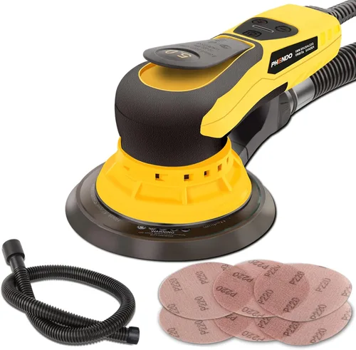 Miniatura 10 de Lijadora Orbital Aleatoria Eléctrica de Lámina 350W 3A con Cable Enchufable, Aspiradora Central, Lijadoras para Carpintería, Procesamiento de Madera