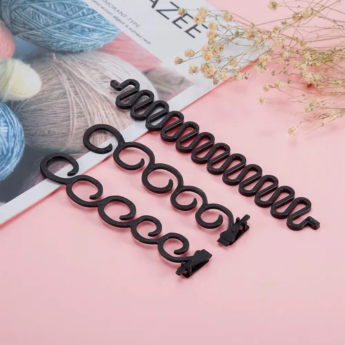 Miniatura 7 de WILLBOND 14 piezas de herramientas de trenzado de cabello, kit de accesorios de peinado con mini bandas de goma para cabello francés, herramienta