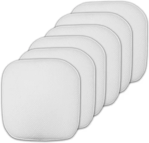 Miniatura 58 de Sweet Home Collection Cojines de espuma viscoelástica para silla, antideslizantes, diseño de panal de abeja, 16 x 16 pulgadas, paquete de 2