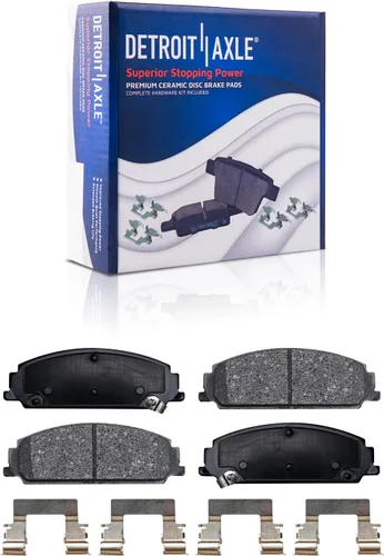 Miniatura 14 de Detroit Axle - Pastillas de freno traseras para Honda Odyssey 2011-2017 Pilot 2007-2013 MDX 2010-2013 ZDX 2010-2013 Pastillas de freno de cerámica