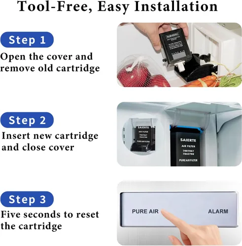 Miniatura 5 de Reemplazo del filtro de aire compatible con el cartucho de purificación de aire del refrigerador Sub-Zero 7042798, 7007076, 7007067