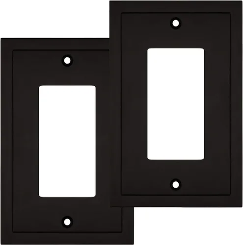 Miniatura 35 de Henne Bery Placa decorativa de pared con borde moderno, tapa de tomacorriente para cubrir enchufe, aleación de zinc maciza duradera