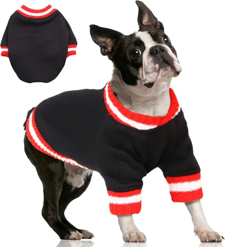 Miniatura 25 de FUAMEY Sudadera con capucha para perro - Suéter de forro polar para mascotas cálido de invierno, suave, lindo suéter azul para perrito, niño o niña