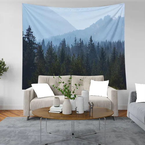 Miniatura 9 de Crannel Tapiz de invierno para colgar en la pared, sombrero de mago psicodélico para barba, tapiz mágico de calavera de humo de 50 x 60 pulgadas