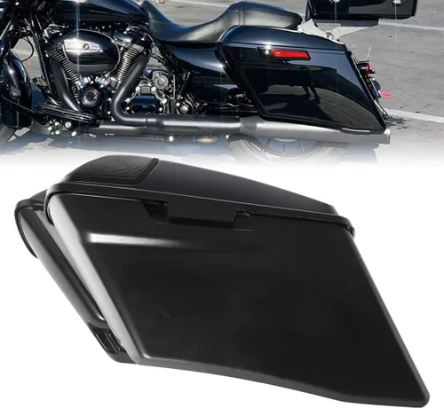 Miniatura 10 de TCT-MOTORPARTS Alforjas rígidas extendidas de 4 pulgadas, color gris, aptas para Harley CVO Touring modelos FLT, FLHT, FLHTCU, FLHRC, Road King