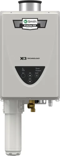 A. O. Smith ATI-510CX3 - Calentador de agua sin tanque - Gas natural o propano - 10.0 GPM de agua caliente bajo demanda - 199,000 BTU - Prevención
