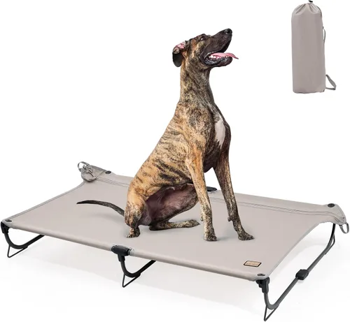Miniatura 10 de CANINE CANYON Upgraded Non-Slip Daisy Cot, Large Foldable Elevated Dog Bed, Portable Raised Outdoor Folding Dog Cot for Camping/Home, Chew Proof