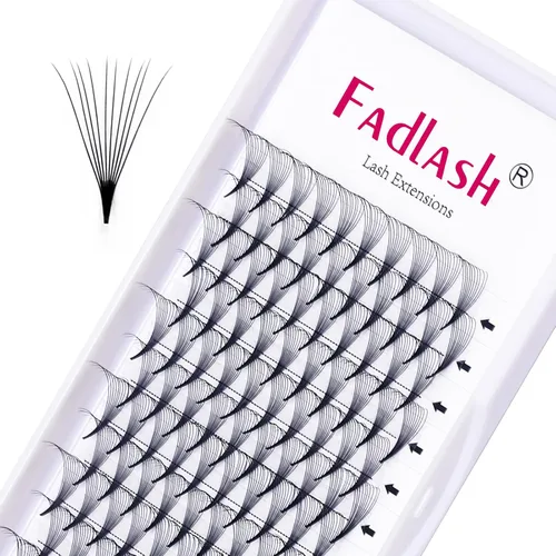 Miniatura 16 de Extensiones de pestañas postizas en abanico 10D Extensiones de pestañas postizas prefabricadas 0.05 0.07 de grosor Extensiones de pestañas postizas