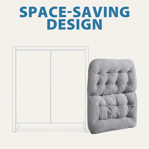 Miniatura 5 de OAKHAM Cómoda silla para adultos, suave piel sintética plegable para dormitorio, sala de estar, dormitorio, silla de lectura flexible
