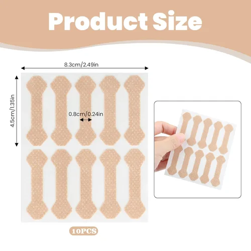 Miniatura 2 de 100 tiras correctoras de uñas encarnadas, tratamiento de uñas encarnadas, alivio del dolor para uñas curvas, herramienta de corrección de uñas