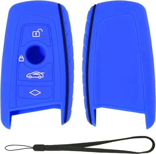 Miniatura 11 de Funda protectora de silicona compatible con BMW Trapezoid Style Key FOB - 3 botones y correa para la muñeca - Comprueba la configuración