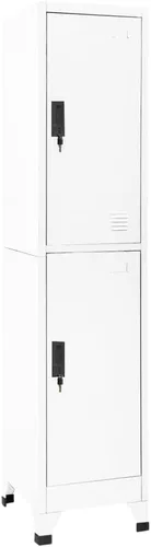 Miniatura 35 de Archivador de metal de 2 cajones, archivador de acero para oficina con cerradura para el hogar y la oficina, 35.4 x 18.1 x 28.5 pulgadas (blanco)