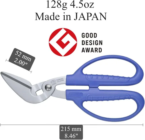 Miniatura 3 de CANARY Tijeras de Cartón Corrugado de 8.5", Tijeras para Manualidades de Trabajo Pesado con Hoja Angulada, Acero Inoxidable Japonés, Fabricadas