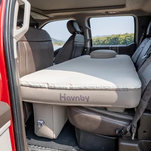Miniatura 12 de Havnby Colchón para Camión, Cama de Camping de Espuma de Aire de TPU, Cojín Inflable para Asiento Trasero con Bomba Recargable Integrada, Colchón
