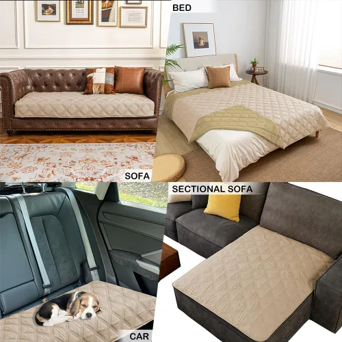 Miniatura 5 de fuguitex Manta impermeable reversible para perros pequeños, resistente a fugas, lavable, funda protectora para muebles de interior, apta