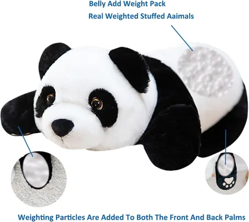 Miniatura 2 de Doireum Animales de Peluche con Peso de Panda, Animal de Peluche de Panda Lindo Animales de Peluche con Peso Almohada de Abrazo Juguete para Niños