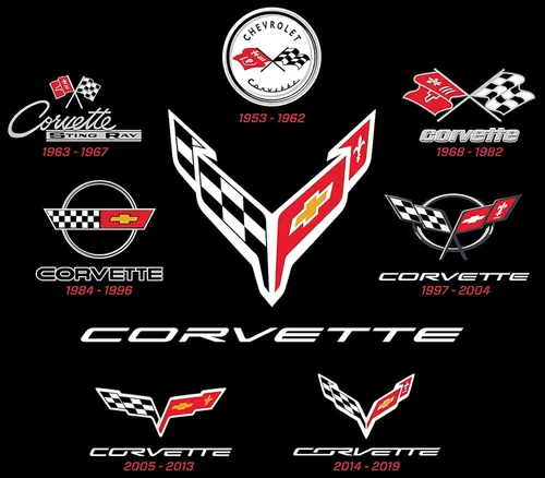 Miniatura 5 de JH DESIGN GROUP Camiseta Corvette para hombre C8 C7 C6 C5 C4 C3 C2 C1 Collage Black Shirt