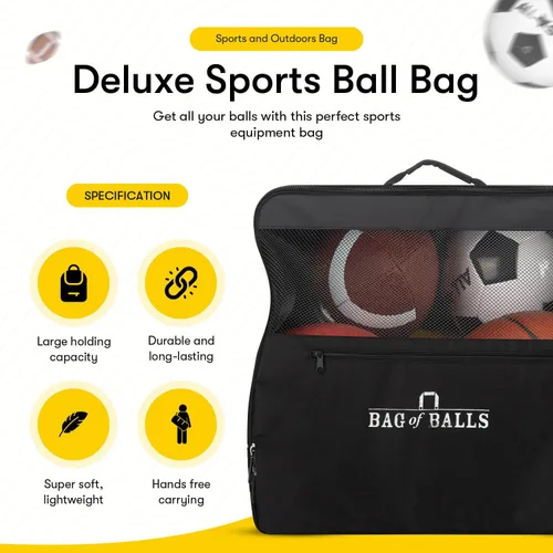 Miniatura 2 de Pelotas deportivas completas con bolsa, bomba para niños - Kickball, voleibol, pelota de fútbol, fútbol, baloncesto - Juego al aire libre