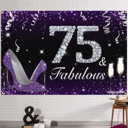 Miniatura 17 de HAMIGAR Fabuloso telón de fondo de cumpleaños tacones altos morados