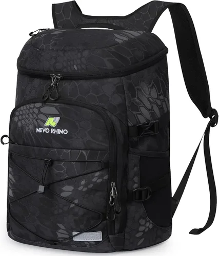 Miniatura 11 de N NEVO RHINO Mochilas Enfriadoras Aisladas a Prueba de Fugas 36/54 Latas, Mochila Enfriadora Aislada Portátil Ligera Impermeable para Hombres y Negro