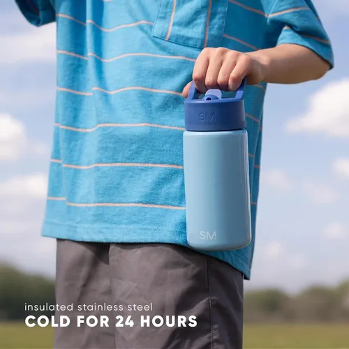 Miniatura 7 de Simple Modern - Botella de agua para niños Summit con tapa con pajilla Taza de acero inoxidable aislada de 14 onzas de Marvel Spider Man