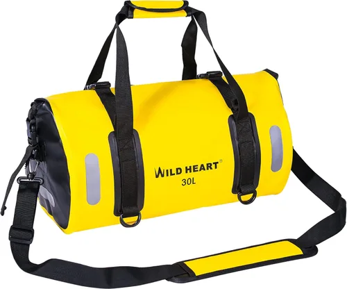 Miniatura 9 de WILD HEART Bolsa de lona impermeable 20L 30L 40L con costuras soldadas correas de hombro, bolsillo de malla para kayak, camping, barco, bicicleta