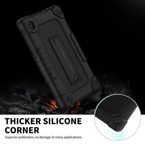 Miniatura 3 de Funda protectora para tablet TCL Tab 8 Plus, correa para el hombro, silicona suave y parte trasera dura, a prueba de golpes, para TCL Tab 8 Plus/TCL