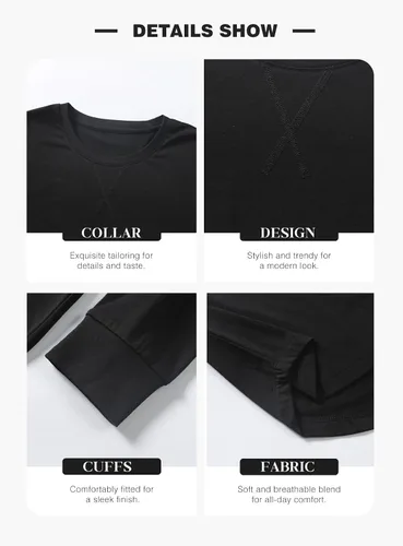 Miniatura 7 de JMIERR Mens 3 Pack Cotton Hipster Hip Hop Longline Crewneck T-Shirt