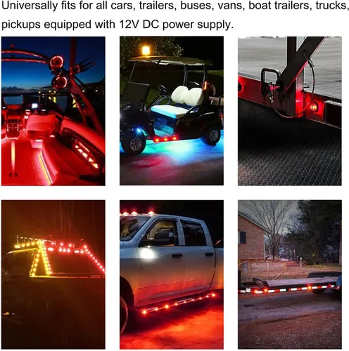 Miniatura 6 de FXC 10 luces LED redondas de 3/4 pulgadas para luces indicadoras laterales delanteras y traseras para camión, coche, autobús, remolque, furgoneta