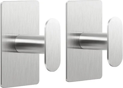pickpiff Ganchos Adhesivos para Toallas de Baño: Colgador de Pared Extra Fuerte de 20LB para Ducha Cocina RV Dormitorio Apartamento, Plateado