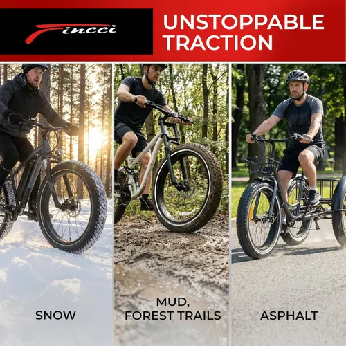 Miniatura 8 de Par de Neumáticos Fat Bike Fincci 26x4.0 - Neumáticos Plegables de 26 Pulgadas con Compuesto Resistente al Desgaste, 100-559, Neumático Grueso