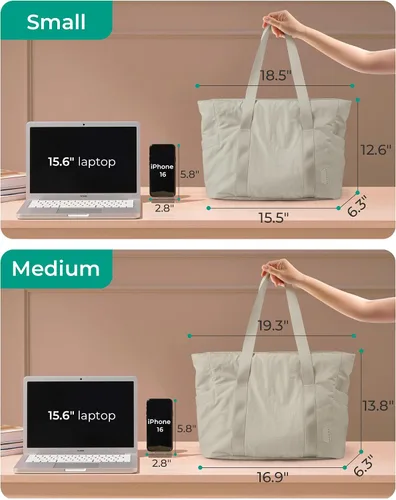 Miniatura 68 de BAGSMART Bolsa de mano para mujer con cremallera, bolsa de gimnasio con compartimentos, bolsa de trabajo para enfermera, baile, bolsa de yoga