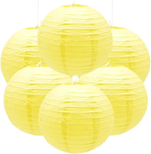 Miniatura 7 de 6 linternas de papel decorativas redondas colgantes